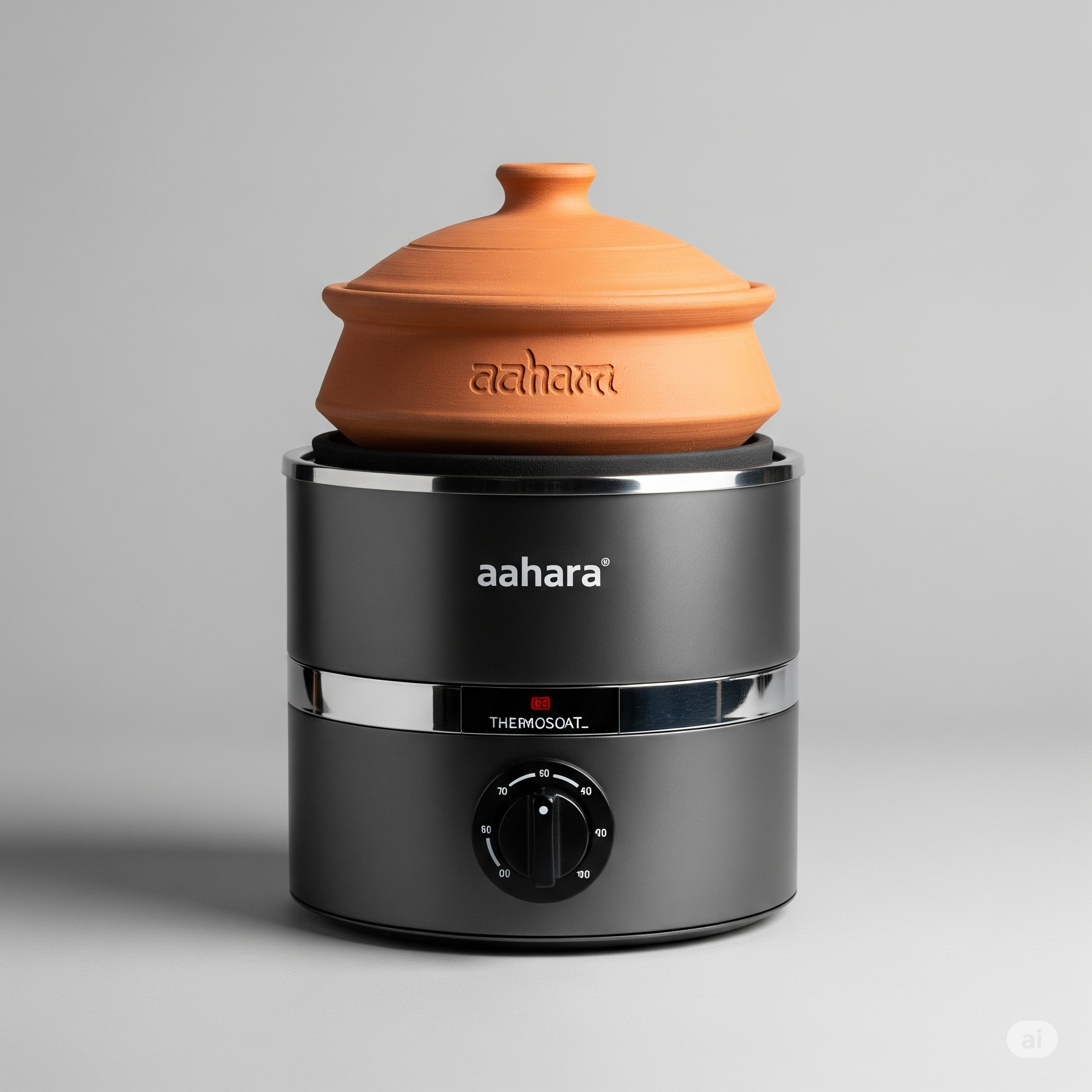 Aahara Slow Cooking Pot | Natural Clay Cooker | Alkaline, Smoke-Free, Nutrient Retaining Slow Cooker | India’s First Patented Clay Cookware Appliance